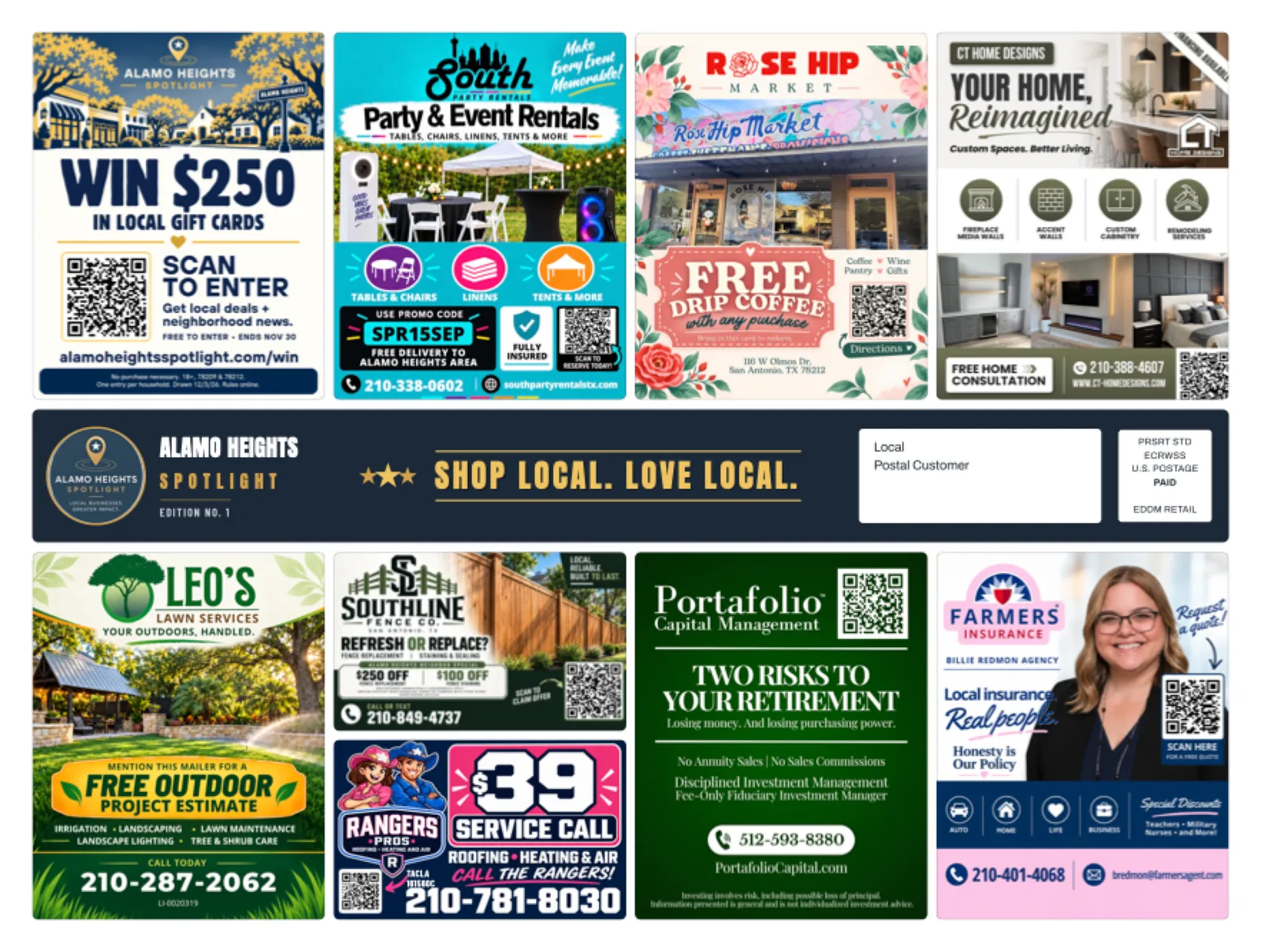 Front of sample Alamo Heights artwork — preview for Garden Oaks Spotlight